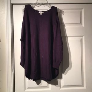 Plus Size cold shoulder sweater